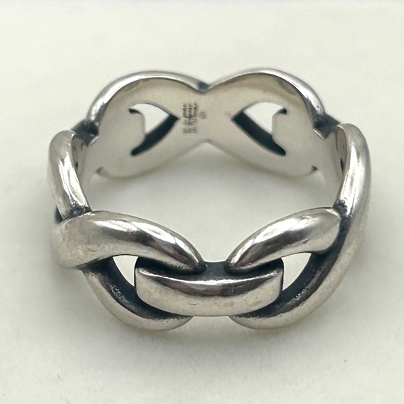 Retired James Avery 925 Sterling Silver Chunky Infinity Ring Size 5.5 ~ 5 1/2 - Picture 3 of 11